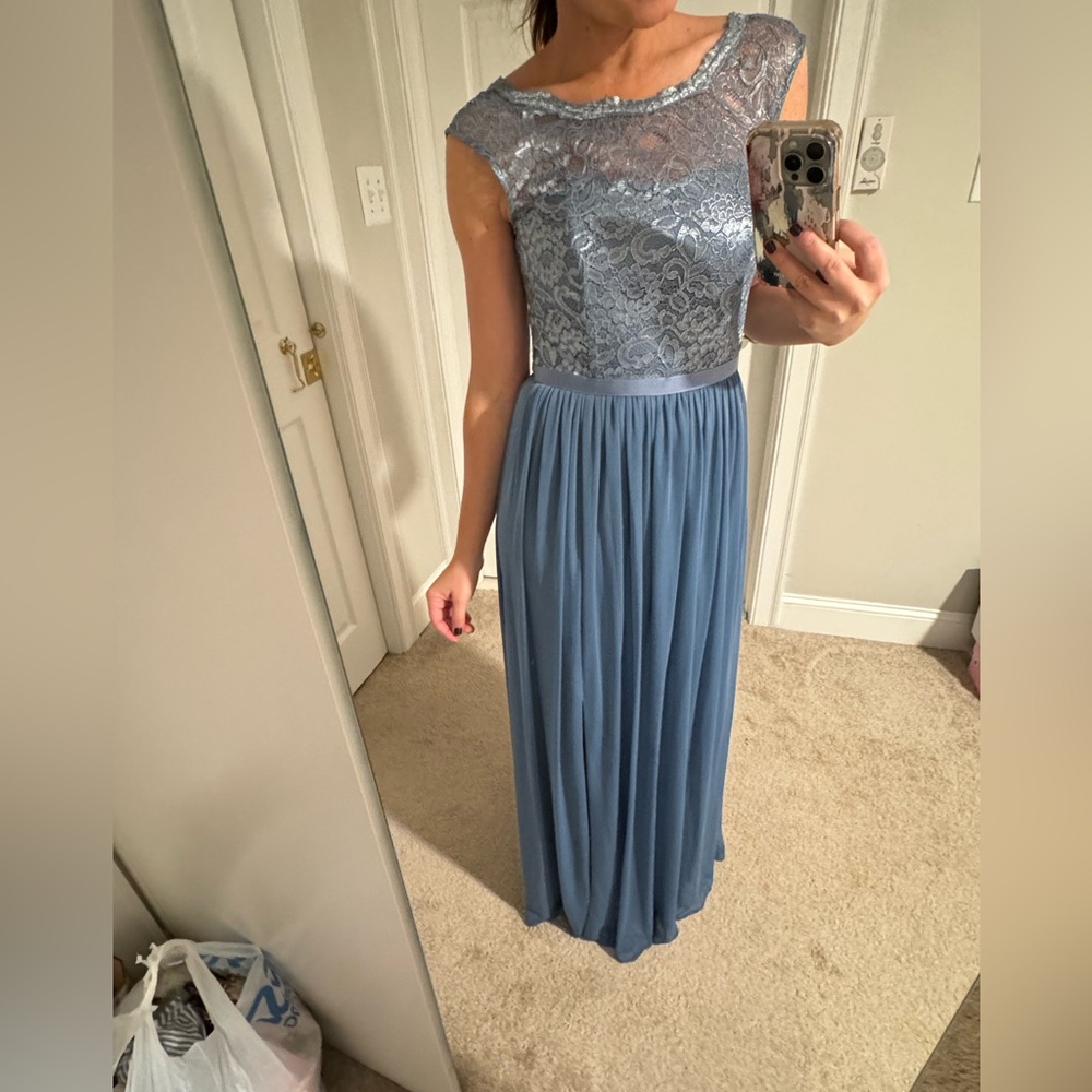 David’s Bridal Lace And Chiffon Gown